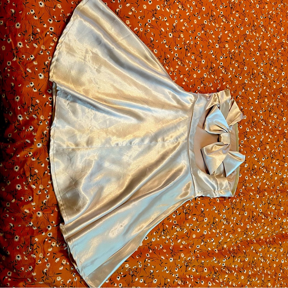Champagne silk dress